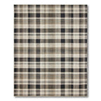 Neutral Plaid Cozy Rug(Beige)