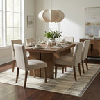 Grey and Cream Geometric Rug