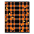 Orange Black Plaid Cozy Fall Rug(Black)