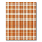 Orange Plaid Cozy Rustic Rug(Orange)