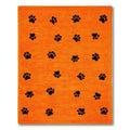 Orange Playful Paw Print Rug(Orange)