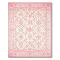 Pink Elegant Ornate Floral Rug(Pink)