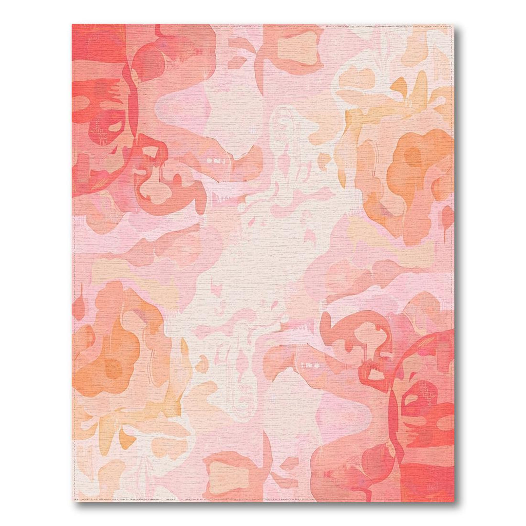 Pink Fluid Abstract Serene Rug