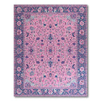 Pink Intricate Floral Elegant Rug(Pink)