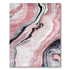 Pink Marbled Flowing Modern Rug