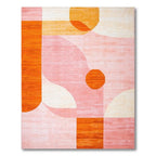 Pink Orange Geometric Modern Playful Rug