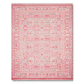 Pink Ornate Floral Romantic Rug(Pink)
