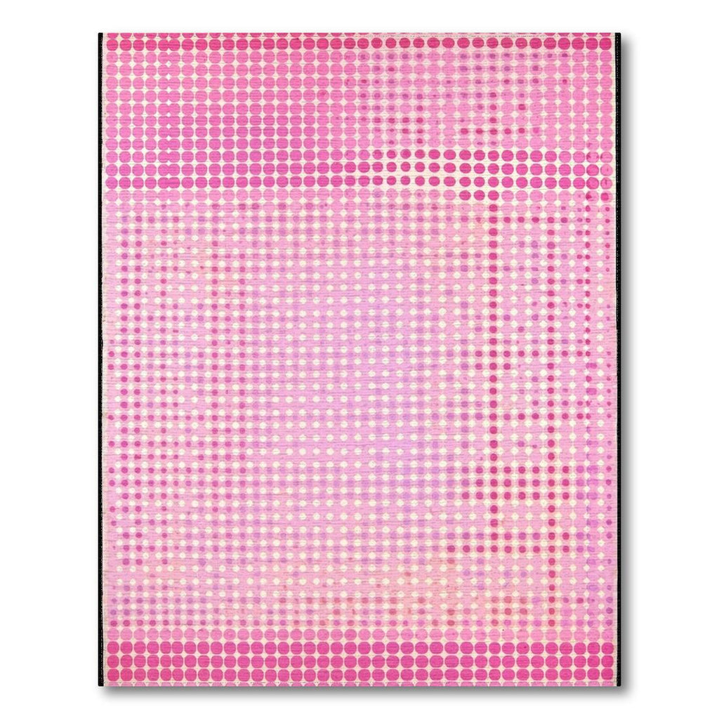 Pink Polka Dot Cheerful Rug(Pink)