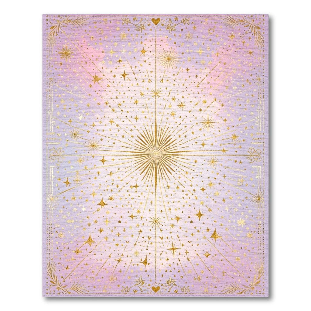 Pink-Purple Starburst Dreamy Rug(Pink)