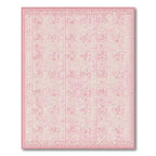 Pink Vintage Floral Romantic Rug(Pink)