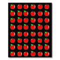 Playful Red Apple Pattern Rug(Red)