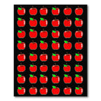 Playful Red Apple Pattern Rug(Red)