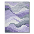 Purple Gray Wavy Calm Rug