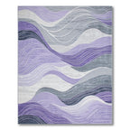 Purple Gray Wavy Calm Rug