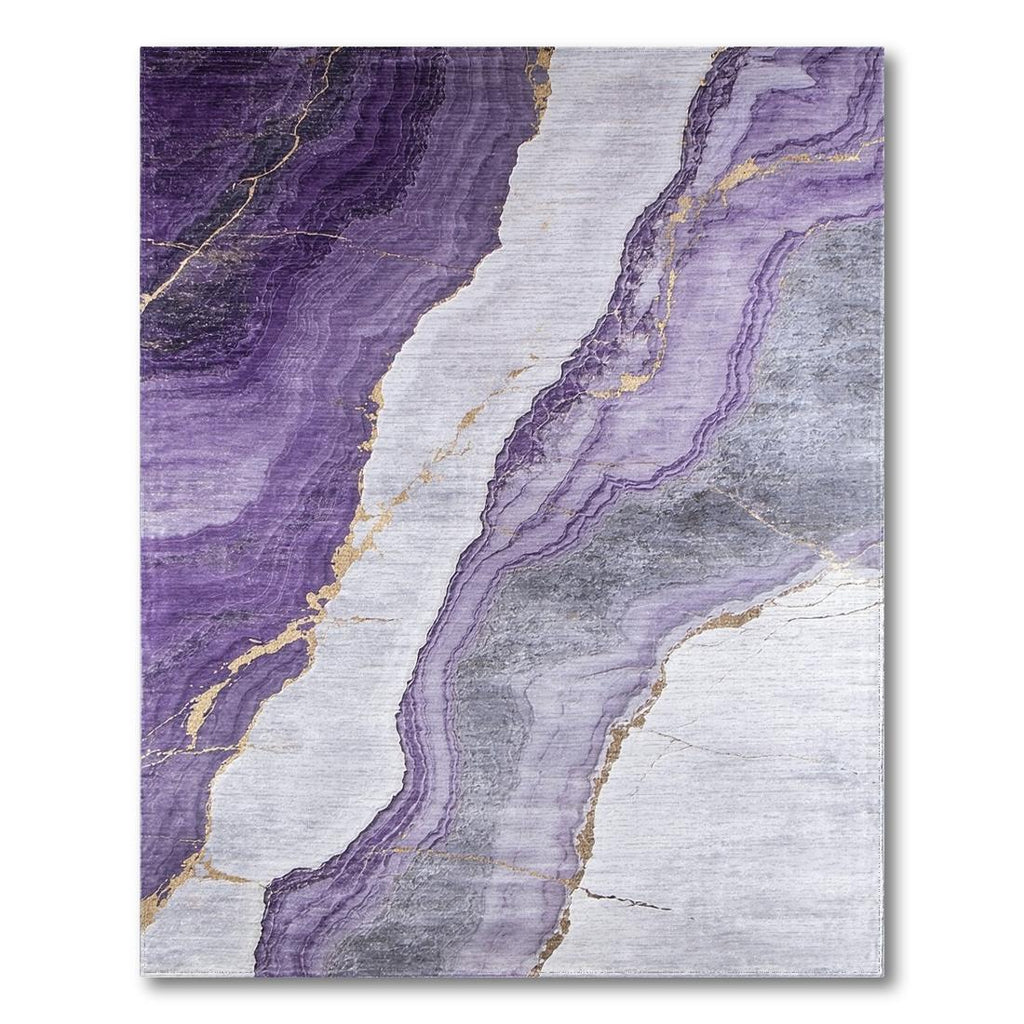 Purple Marbled Elegant Rug