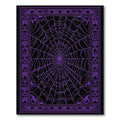 Purple Spider Web Spooky Rug(Purple)
