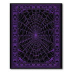 Purple Spider Web Spooky Rug(Purple)
