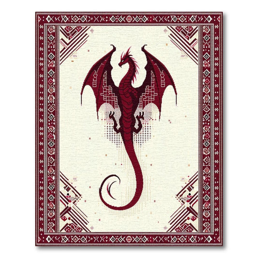 Red Dragon Bold Rug(Red)
