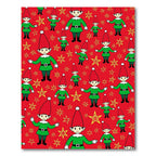 Red Festive Elf-Star Rug(Red)