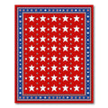 Red White Blue Star Patriotic Rug(Red)