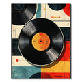 Retro Vibrant Vinyl Geometric Rug