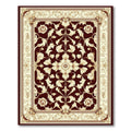 Rich Burgundy Floral Ornate Rug(Red)