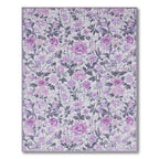 Romantic Lavender Floral Rug(Purple)