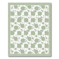 Sage Green Floral Serene Rug(White)