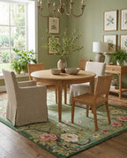 Sage Floral Vine Serene Rug