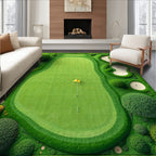 Serene Green Golf Course Rug