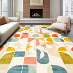 Cheerful Geometric Bright Rug