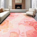 Pink Fluid Abstract Serene Rug