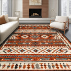 Terracotta Tribal Geometric Warm Rug(Red)