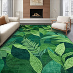 Vibrant Green Foliage Rug