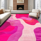 Vibrant Pink Purple Abstract Wave Rug