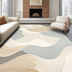 Beige Gray Wavy Serene Rug