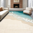 Teal Wave Coastal Tranquil Rug