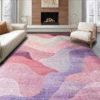 Dreamy Pastel Pink-Purple Wavy Rug