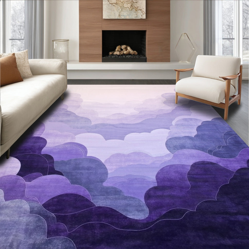 Serene Purple Cloud Rug