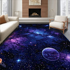 Deep Blue Purple Cosmic Dreamy Rug(Blue)