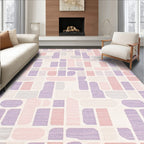 Serene Purple Pink Geometric Rug