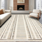 Beige Gray Stripe Serene Rug