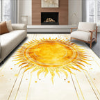 Bright Golden Sunburst Rug(Gold)