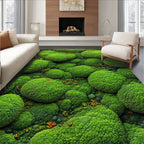Vibrant Green Mossy Serene Rug(Green)