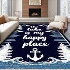 Navy Lake Happy Place Rug(Blue)