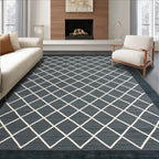Dark Gray Geometric Modern Rug