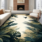 Beige Green Jungle Serene Rug(Beige)