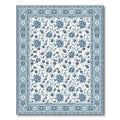 Serene Blue Floral Vine Rug(Blue)