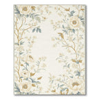 Serene Cream Floral Rug(Ivory)