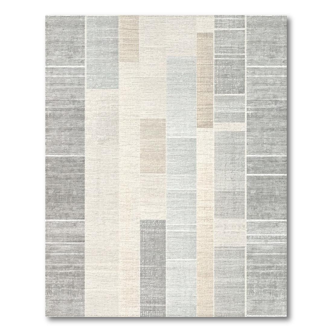Serene Geometric Neutral Rug